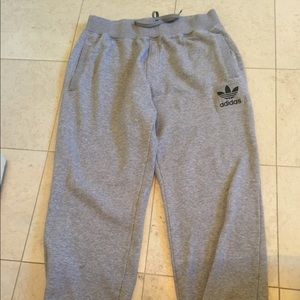 Adidas grey sweat pants.